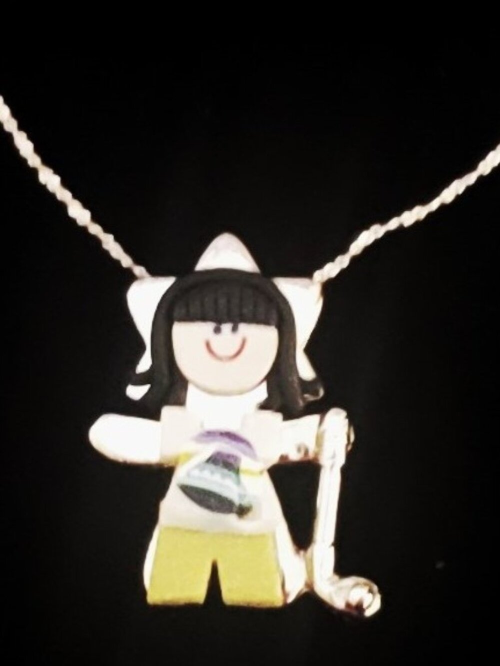 Sterling Silver Charm Golf Girl (New)
